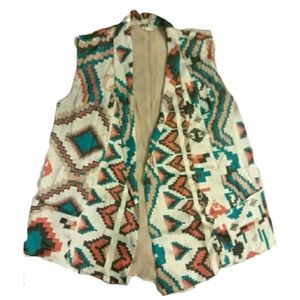 Eyeshadown Aztec Sleeveless vest sz M